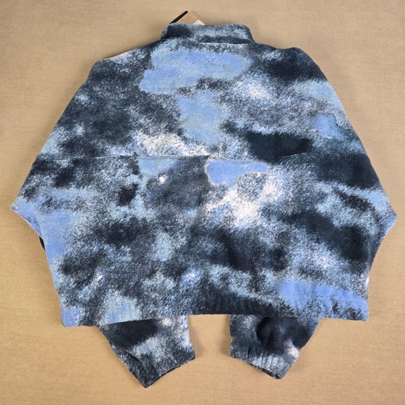 Nike Womens Jacket Therma Fit Fleece Oversized 1/2 zip Cropped Tie Dye M FZ6969 - Picture 2 of 5